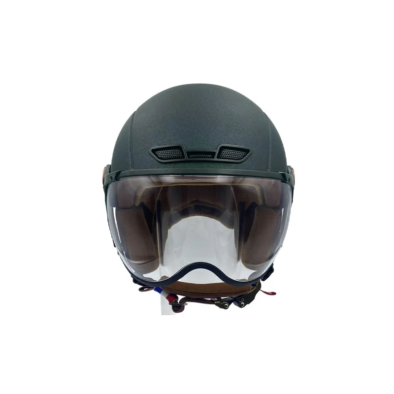 Casque JET vert mat caméléon (taille XS à XXL)