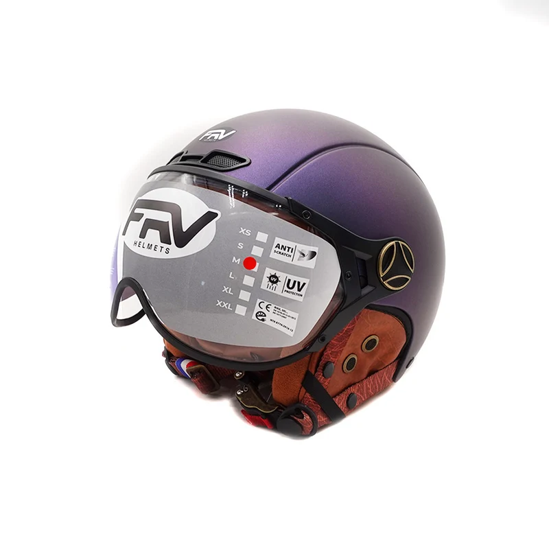 Casque JET bleu mat caméléon (taille XS à XXL) (M)