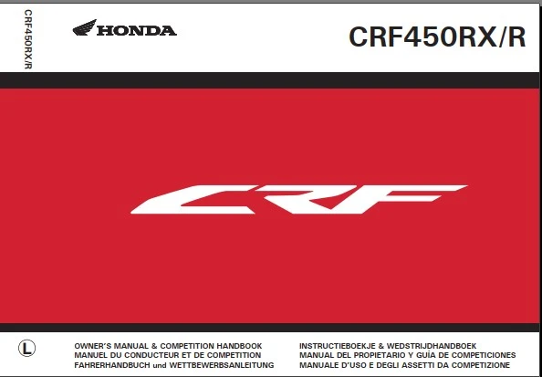 manuel d'atelier Honda CRF 450 RX 2020