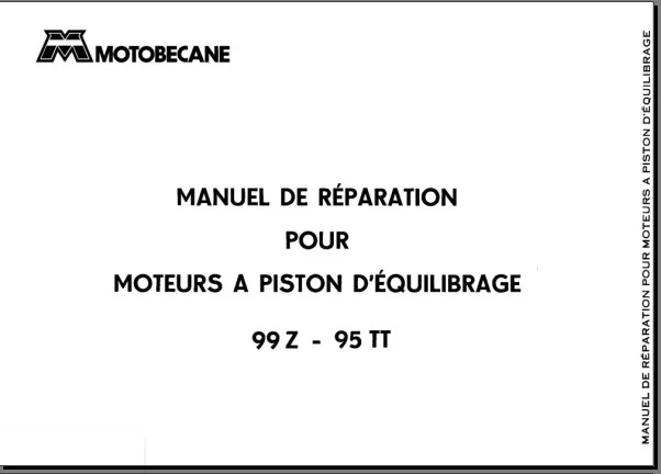Manuels d'atelier réparation Motobécane 99Z