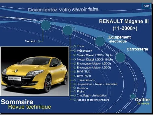 Manuel de réparation Renault Mégane 3 dci
