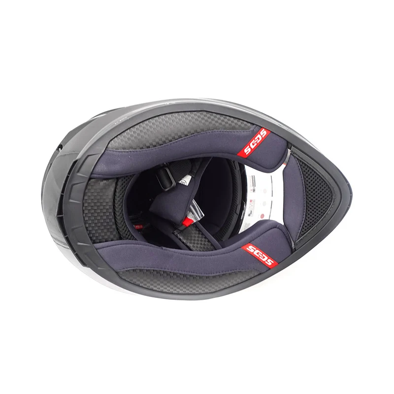 Casque intégral noir (taille S à XL) (M)