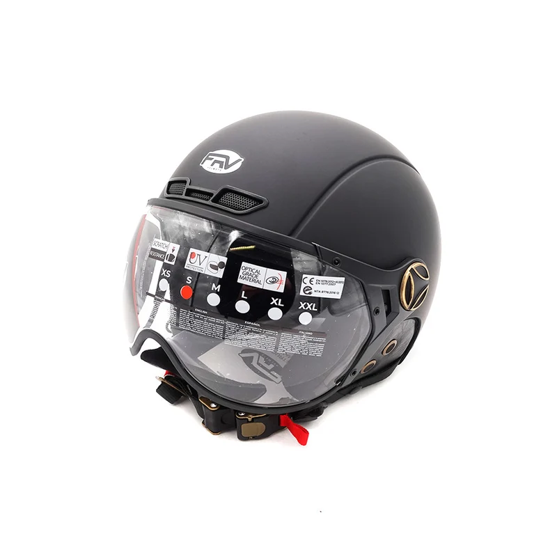 Casque JET noir mat (taille XS à XXL)