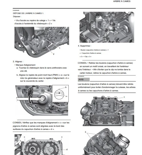 Manuel d'atelier yamaha YZF 450 2021 français