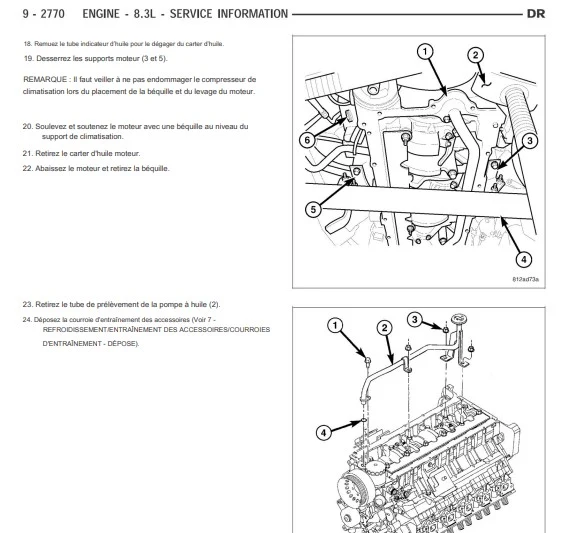 Manuel d'atelier Dodge RAM 2006 français