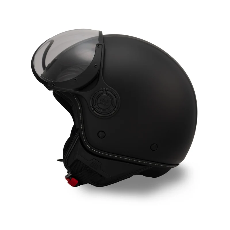 Casco jet A-Ventura nero Monocromo MM Independent