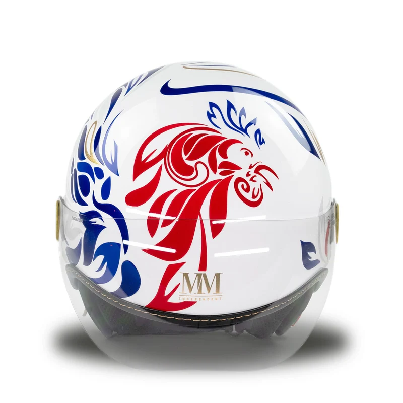Casco Francia Coq Bianco in Edizione Limitata