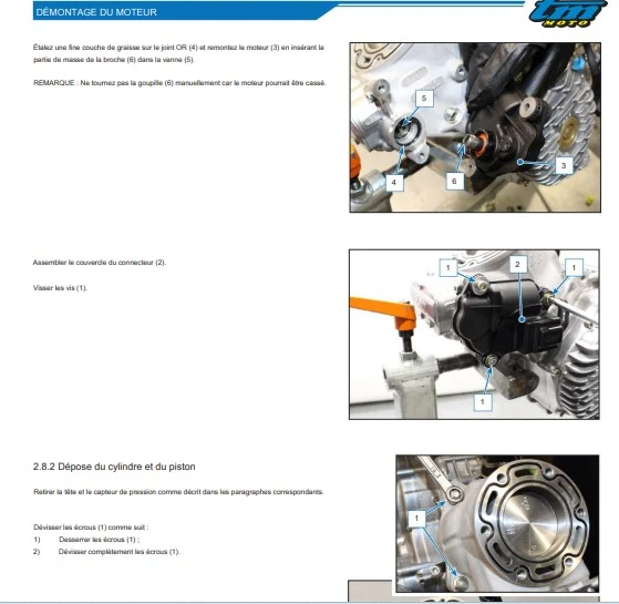 Manuel d'atelier TM Racing 125 2temps 2025 français