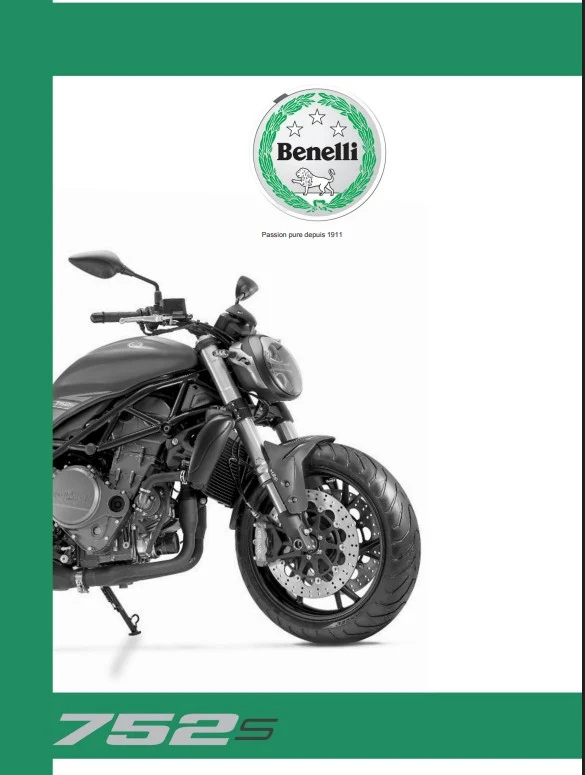 Manuel d'atelier Benelli 752 S 2020 français