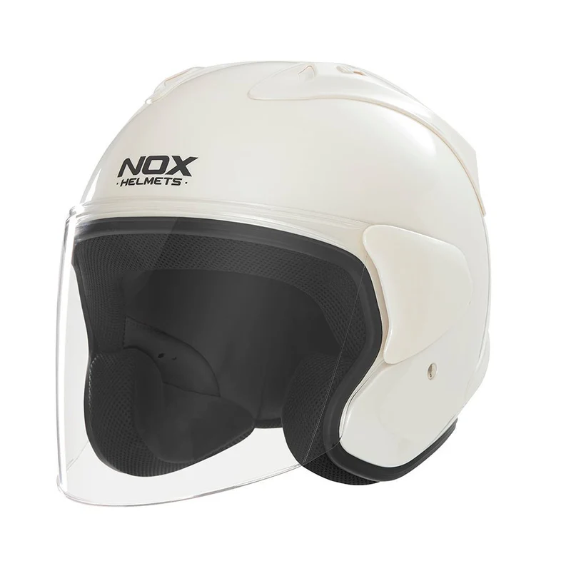 Casque Moto Jet N220S Blanc Perle | NOX