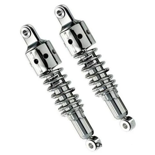 Amortisseurs moto universels RD222-P ressort chrome cache perforé-280 à 370 mm | YSS
