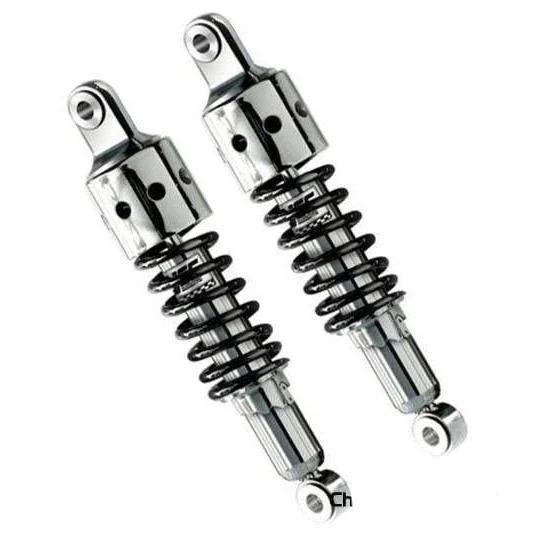 Amortisseurs moto universels RD222-P ressort noir cache perforé-280 à 370 mm | YSS