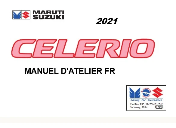 Manuel d'atelier Suzuki celerio 2021 français