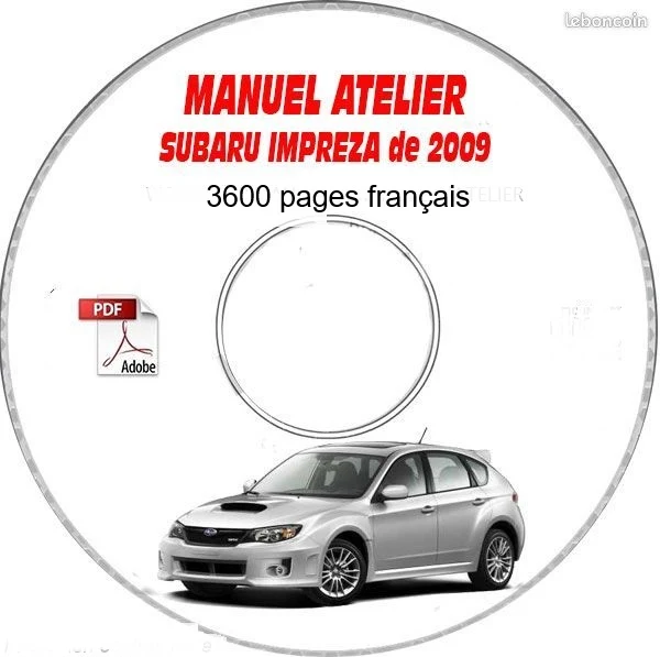 Manuel d'atelier Subaru Impreza 2009 français