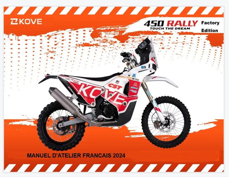 Manuel d'atelier Kove 450 rally 2024 français