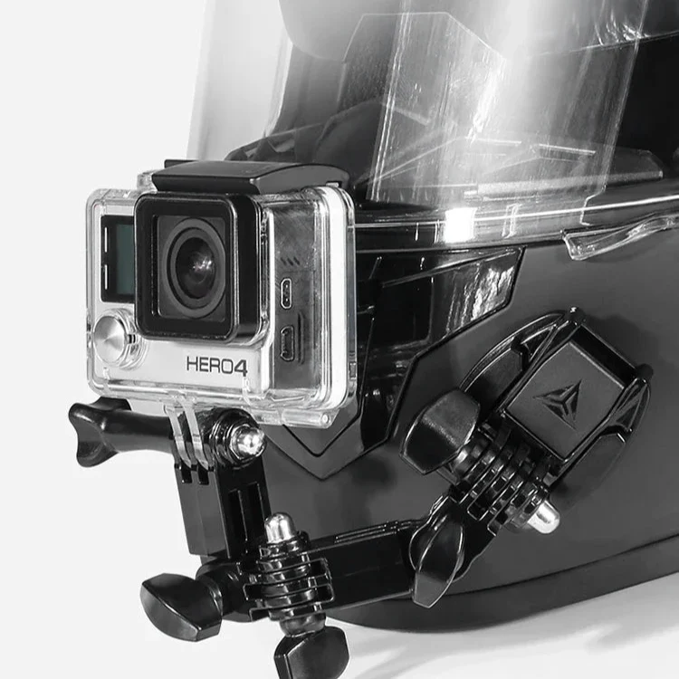 Support Gopro 360° pour Casque Moto – Fixation Rotative et Flexible