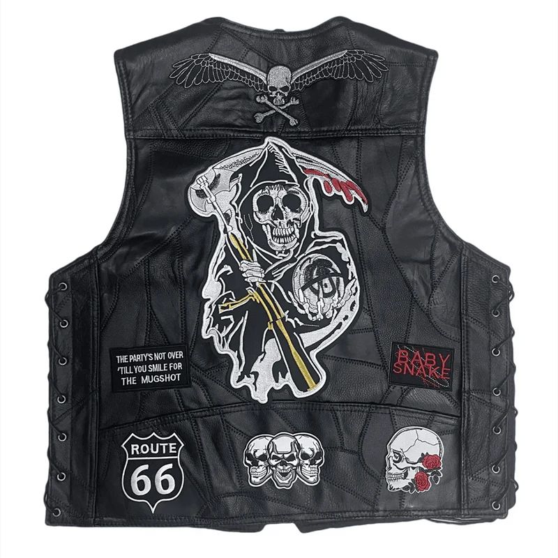 Gilet cuir biker style sons of anarchy