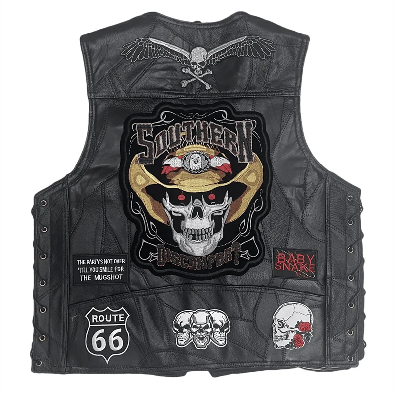Gilet cuir biker harley - Southern Reaper