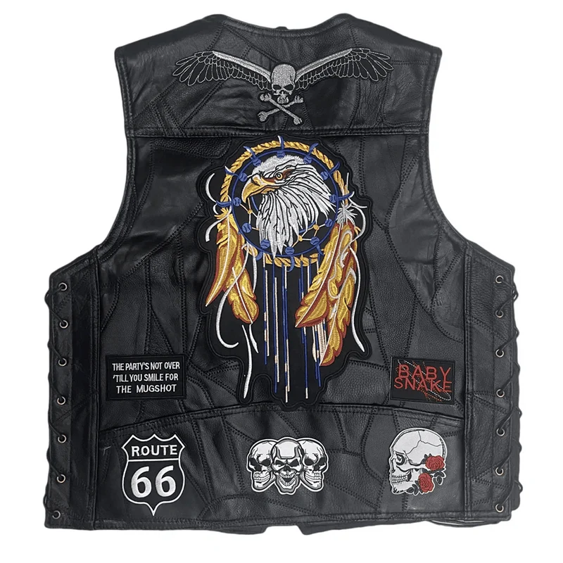 Gilet cuir biker americain - Eagle Dreamcatcher