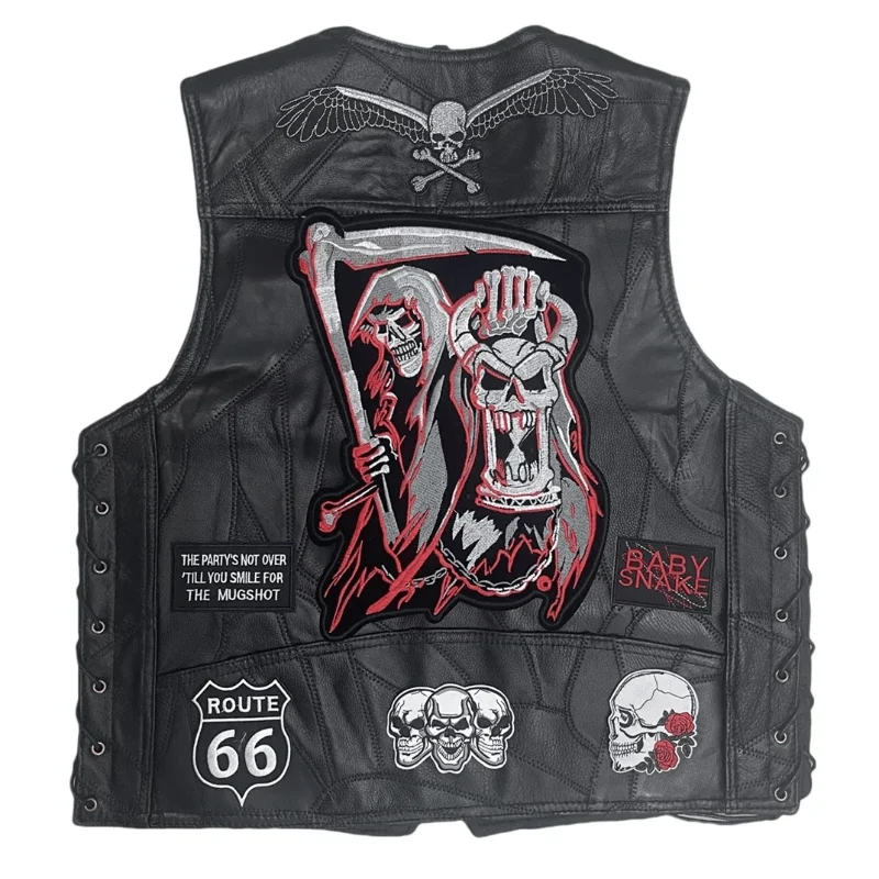 Gilet Cuir Biker - La Faucheuse