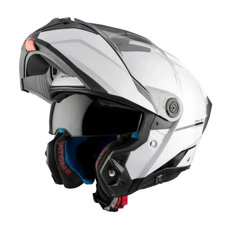 Casque modulable moto ATOM 2 SV Bast - BLANC BRILLANT