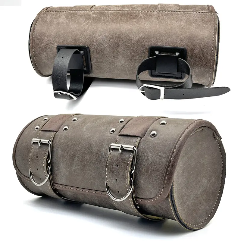 Sacoche moto vintage cuir marron