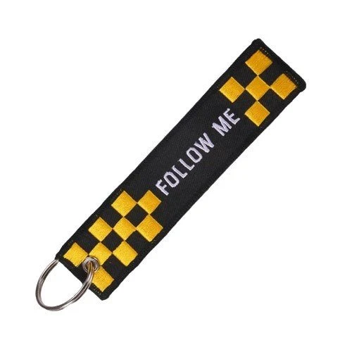 Porte-Clés 'FOLLOW ME' – Esprit Motard & Style Racing