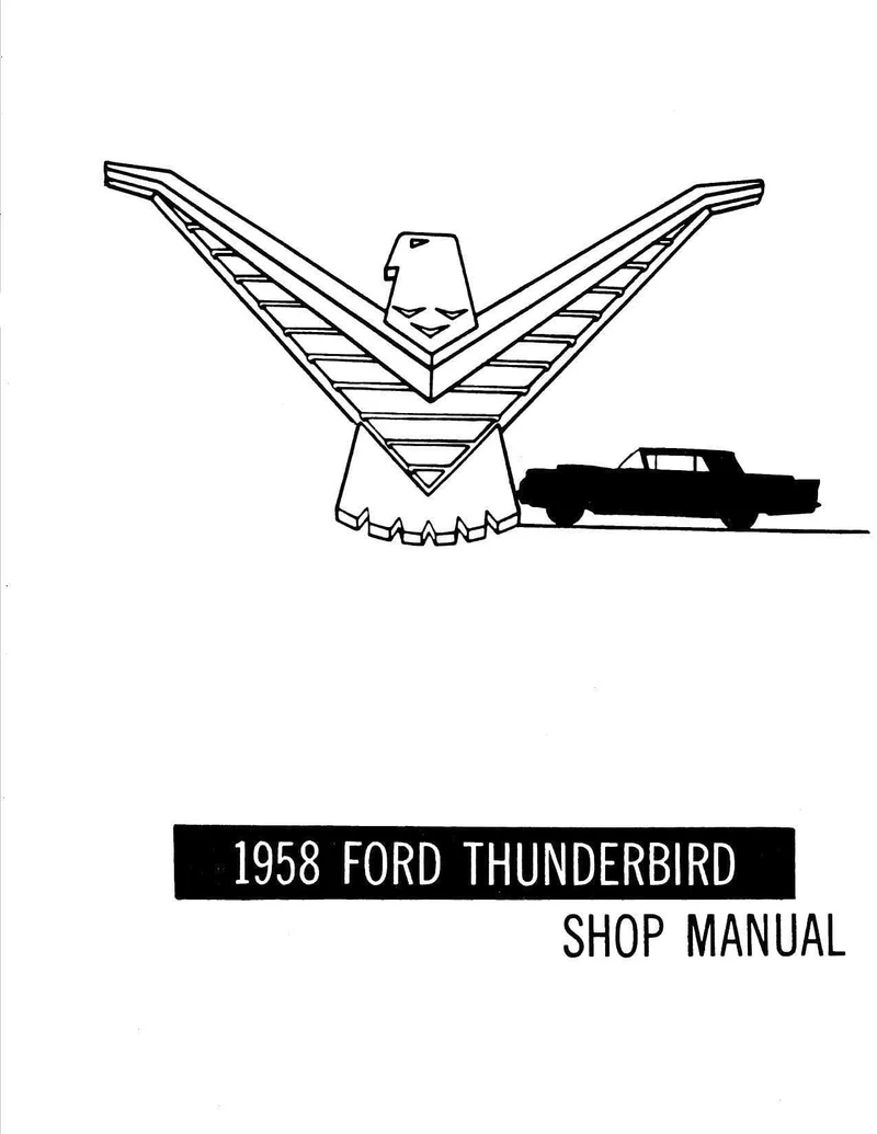 Manuel d'atelier Ford Thunderbird 1958