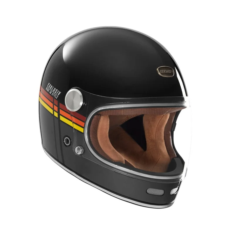 Casque Intégral Duke II Flat Noir Mat/Rouge/Orange/Jaune — EXKLUSIV