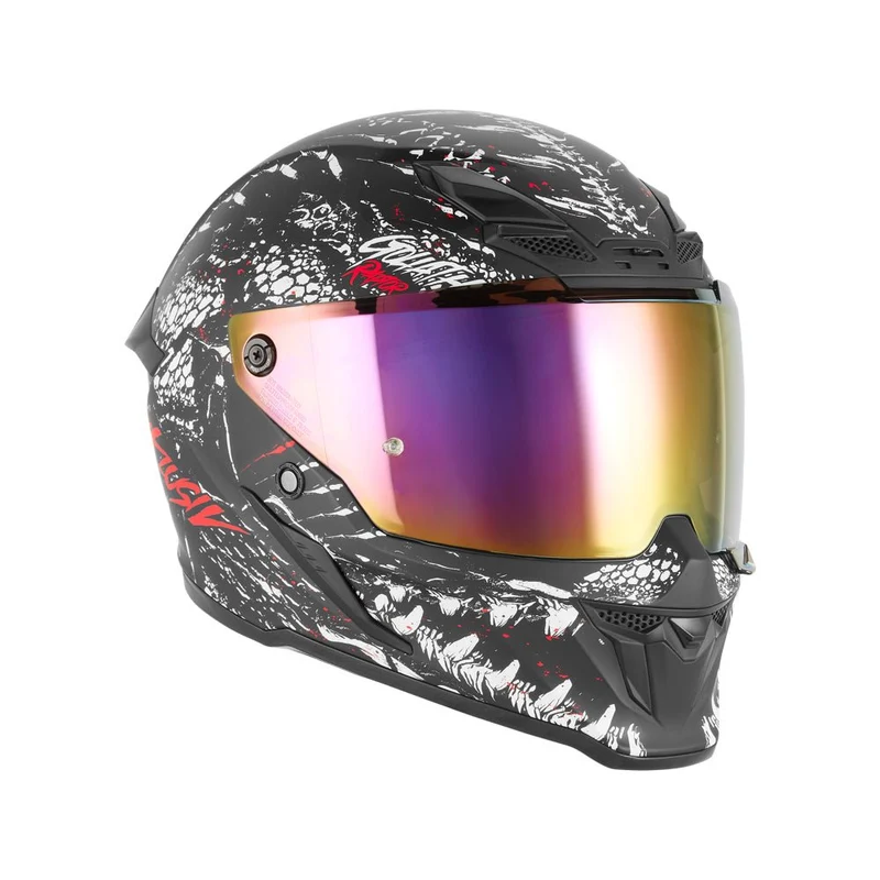Casque Intégral Goliath Raptor Noir Mat/Rouge — EXKLUSIV