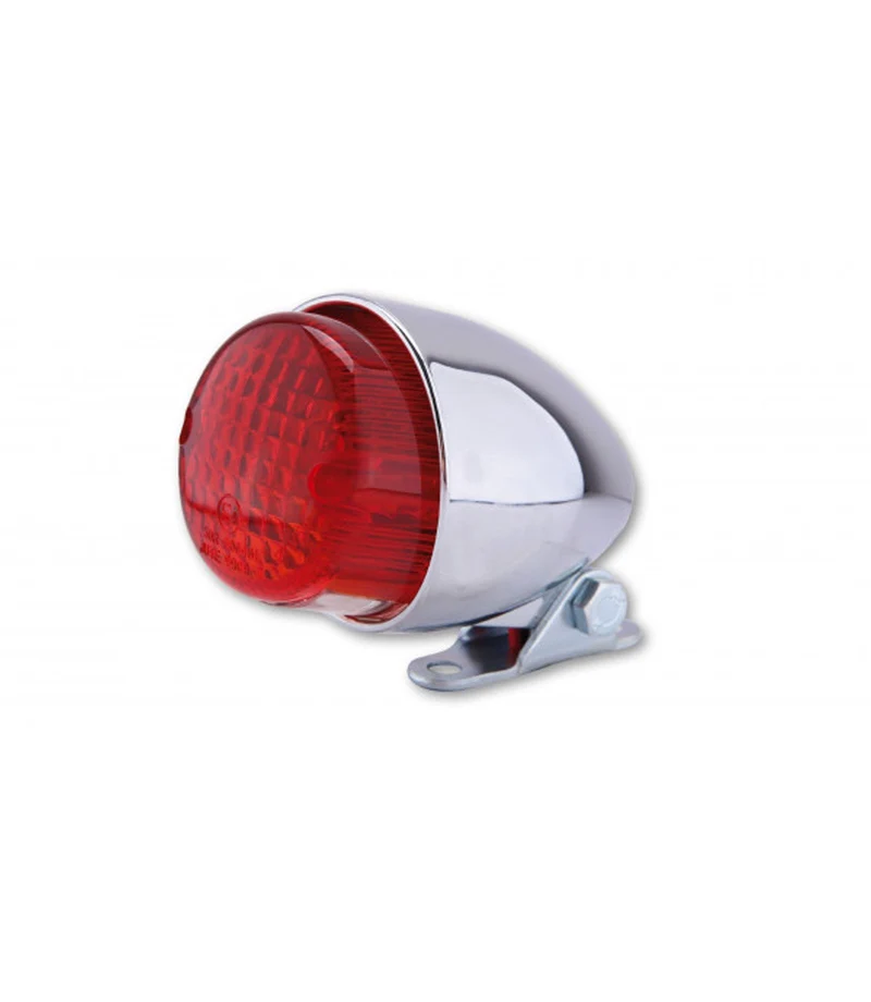 Fanale Posteriore Moto Mini Texas Cromo Omologato