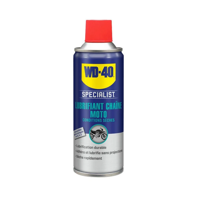 Lubrifiant Chaîne Moto WD-40 Specialist Conditions Sèches