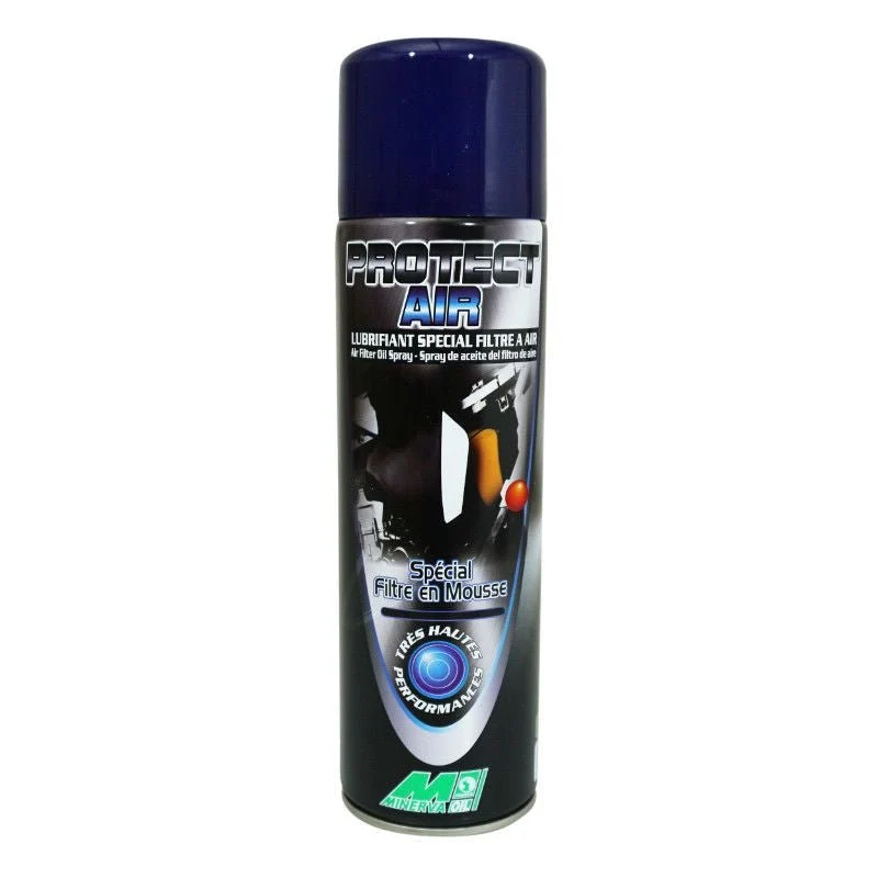 LUBRIFIANT/PROTECTION FILTRE MINERVA MOTO PROTECT AIR (IMPERMEABILISANT SUPER ADHESIF) (AEROSOL 500 ml)