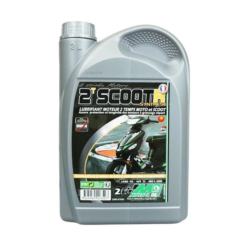 HUILE MOTEUR 2 TEMPS MINERVA SCOOT R SYNTHESE ( 2L) (100% MADE IN FRANCE)
