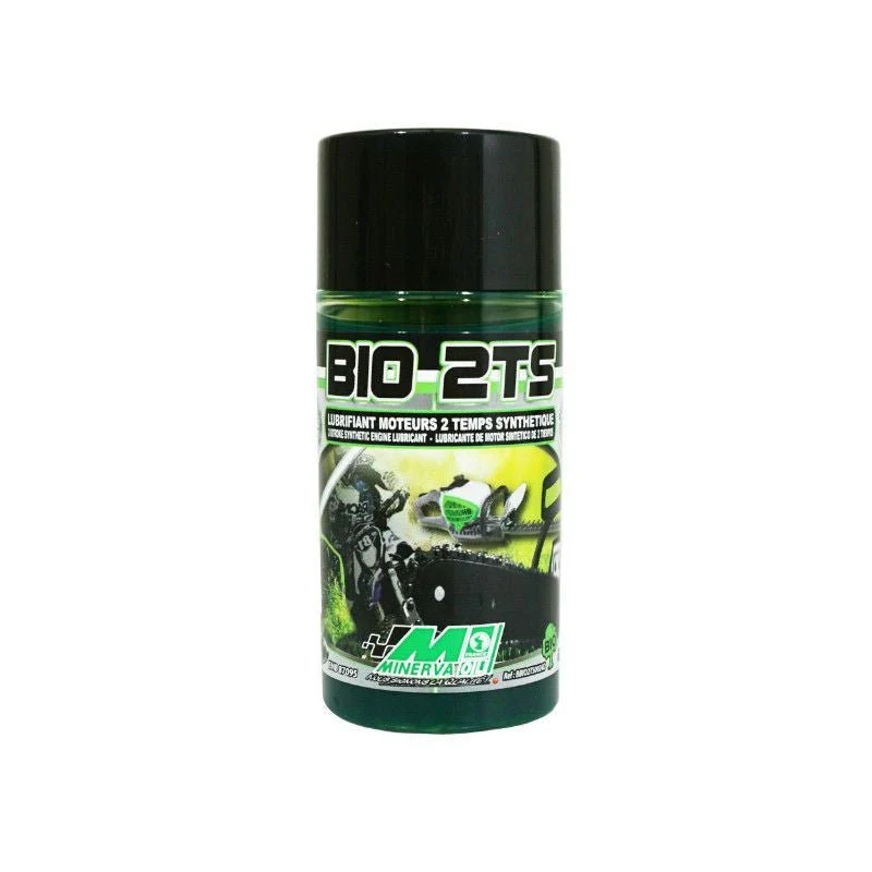 HUILE MOTEUR 2 TEMPS MINERVA 50 A BOITE/MOTO 2TS 100% SYNTHESE, BIO DEGRADABLE (DOSETTE 125 ml - 1 DOSETTE POUR 5L DE CARBURANT) (100% MADE IN FRANCE)