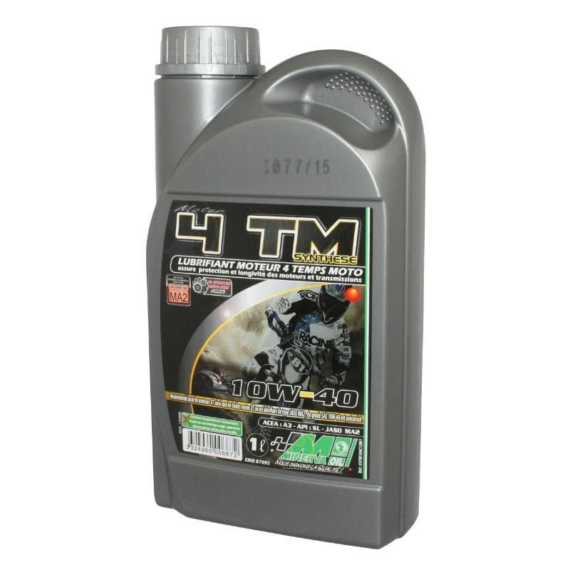 HUILE MOTEUR 4 TEMPS MINERVA MAXISCOOTER/MOTO 4TM SYNTHESE 10W40 (1L) (100% MADE IN FRANCE)
