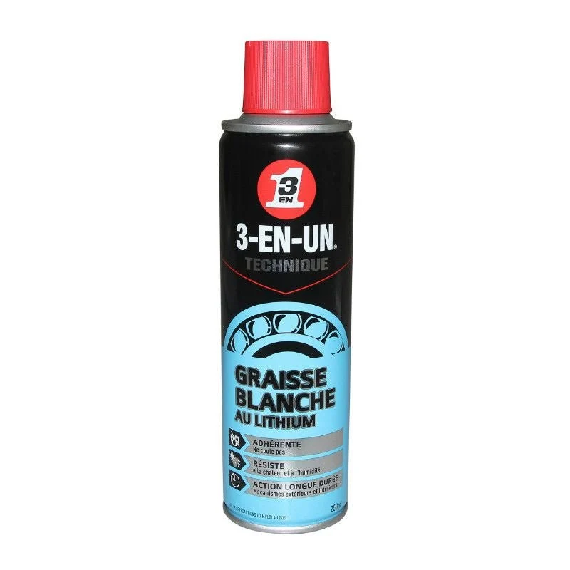 GRAISSE 3-EN-UN BLANCHE AU LITHIUM (AEROSOL 250 ml)