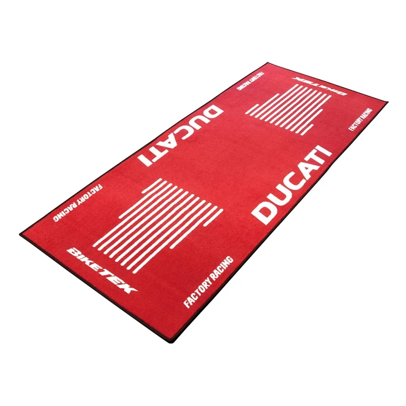 Tapis de Garage Moto Ducati Corse Logo | 190x80cm | Biketek Series 3