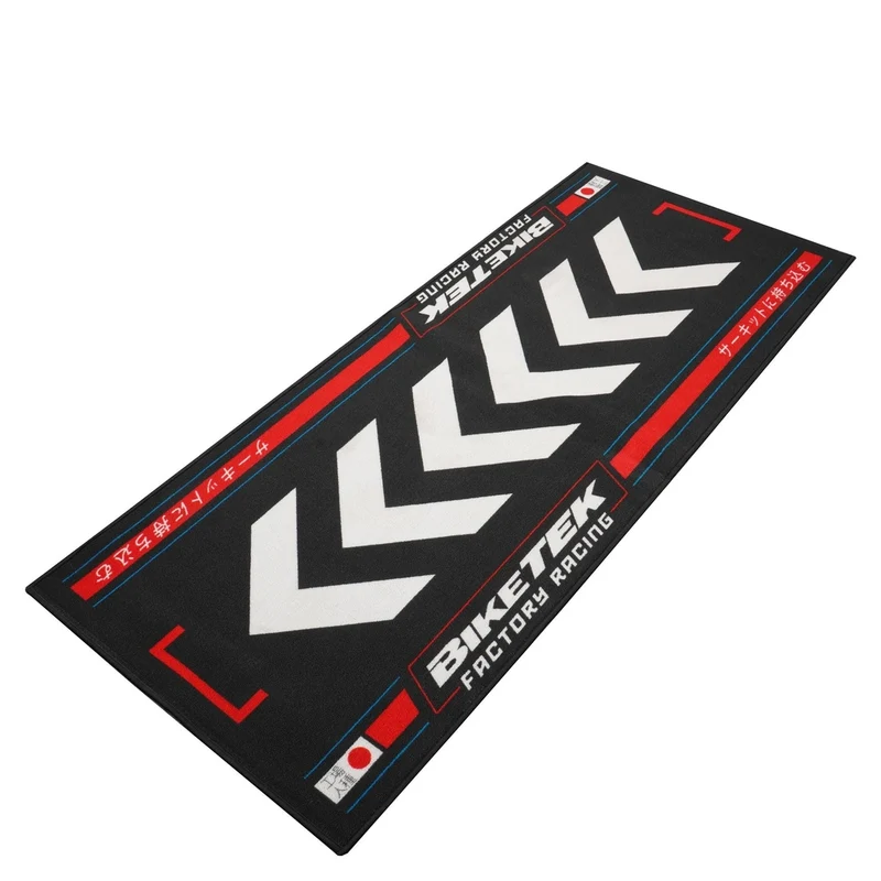 Tapis de Garage Moto Rising Sun Rouge | 190x80cm | Biketek Series 7