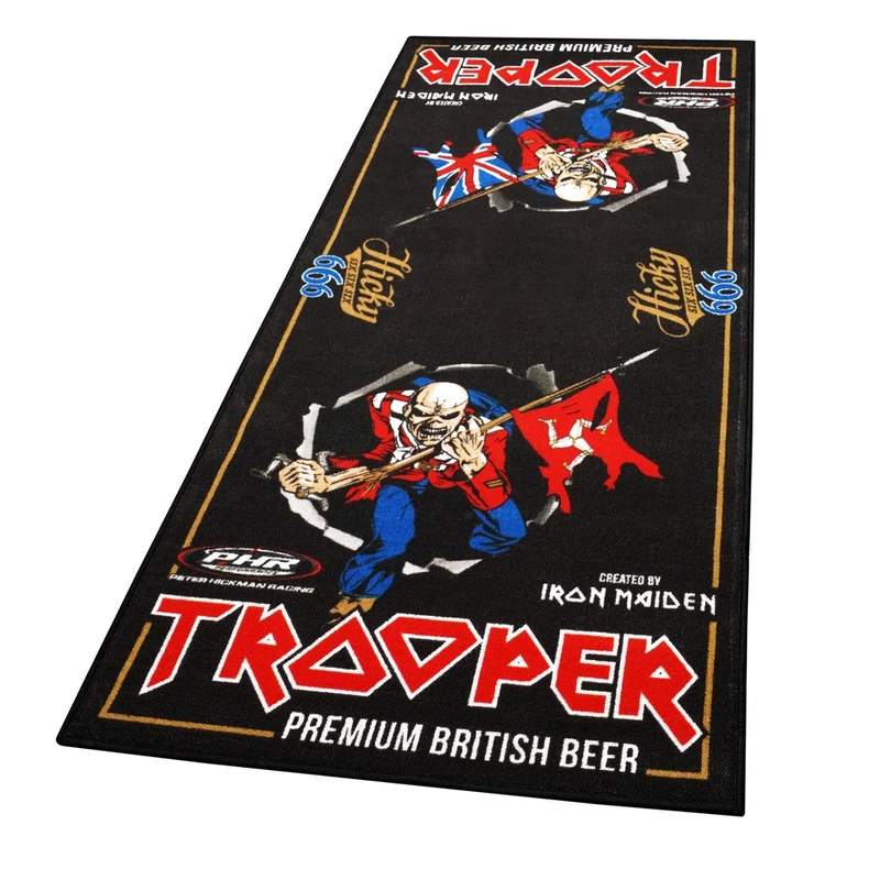 Tapis de Garage Moto Hickman Trooper | 190x80cm | Biketek [Rubber Backed]