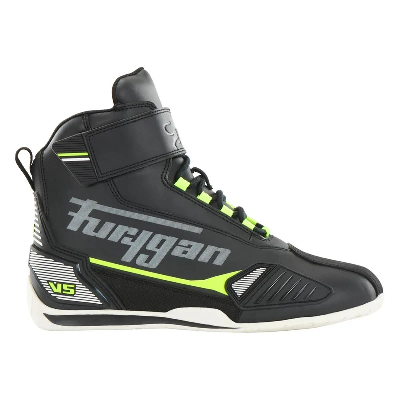 Chaussures Moto Homme Étanches | Furygan™ V5 D3O® WP Noir Jaune Fluo