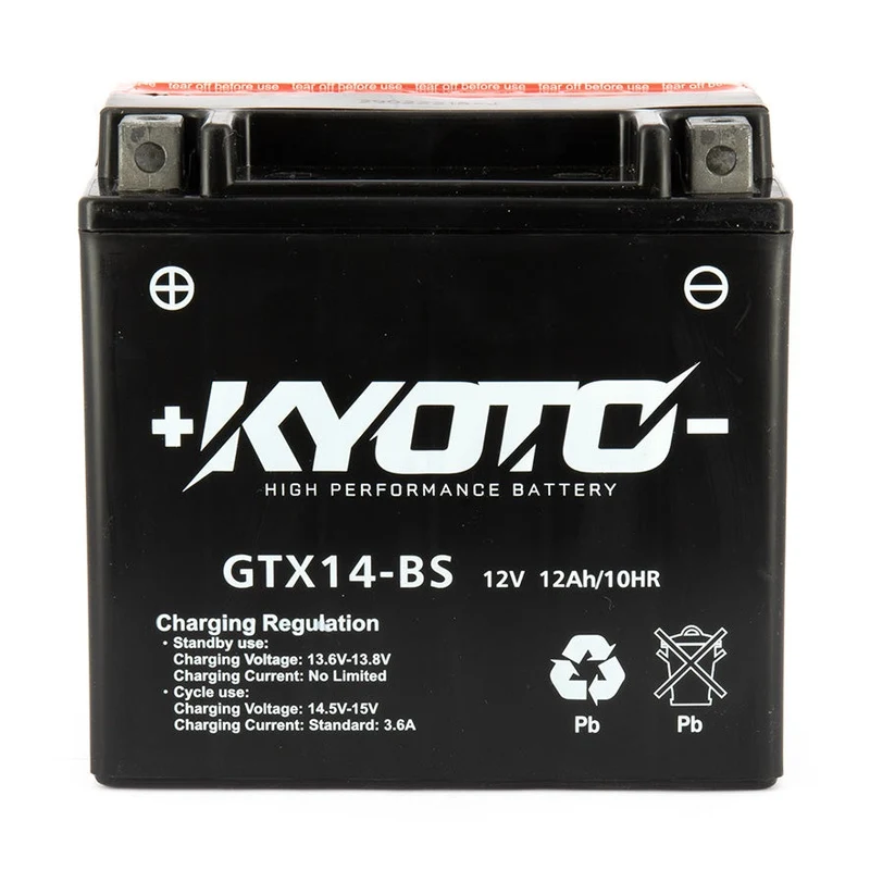 Batterie Moto Kyoto YTX14-BS — AGM 12V Sans Entretien