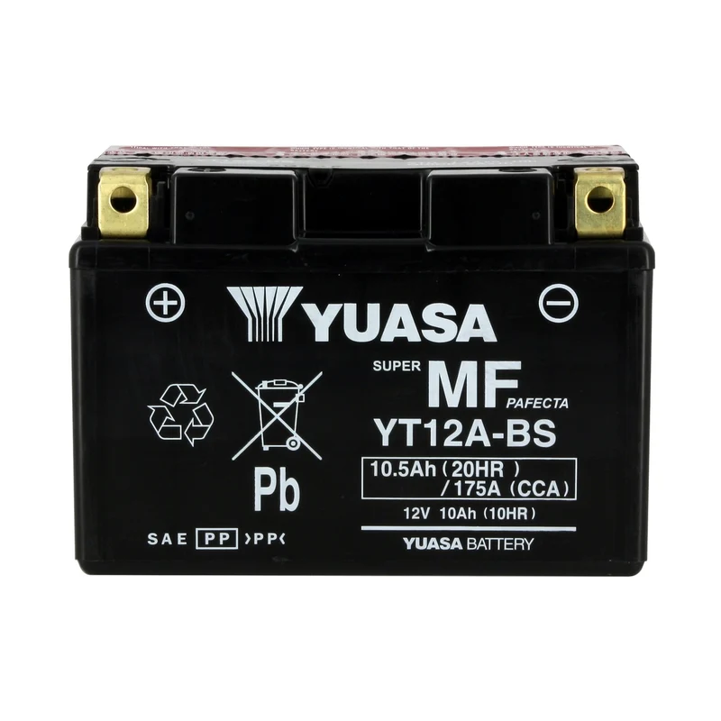 Batterie Moto Yuasa YT12A-BS — AGM 12V Sans Entretien