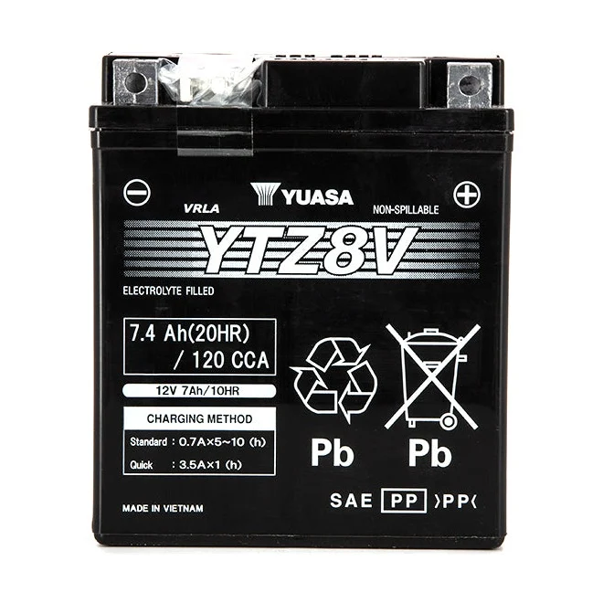 Batterie Moto Yuasa YTZ8-V — AGM 12V Sans Entretien