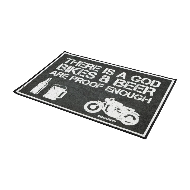 Tapis de Garage Moto Oxford Bikes and Beer | 90x60cm