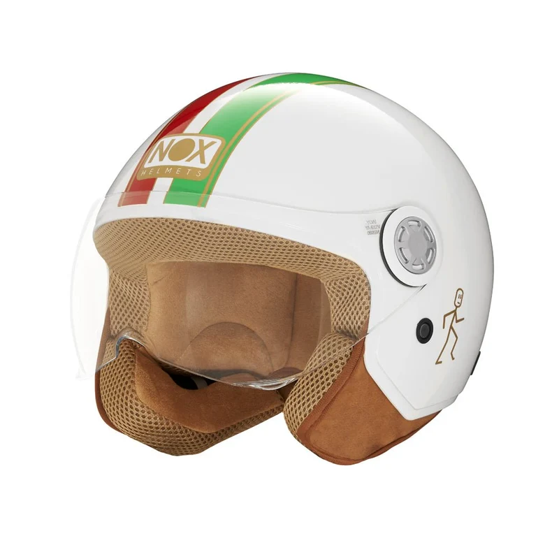 Casque Moto Jet N210 EVO Blanc Italie | NOX
