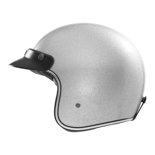Casque Moto Jet N243 Paillete Argent | NOX