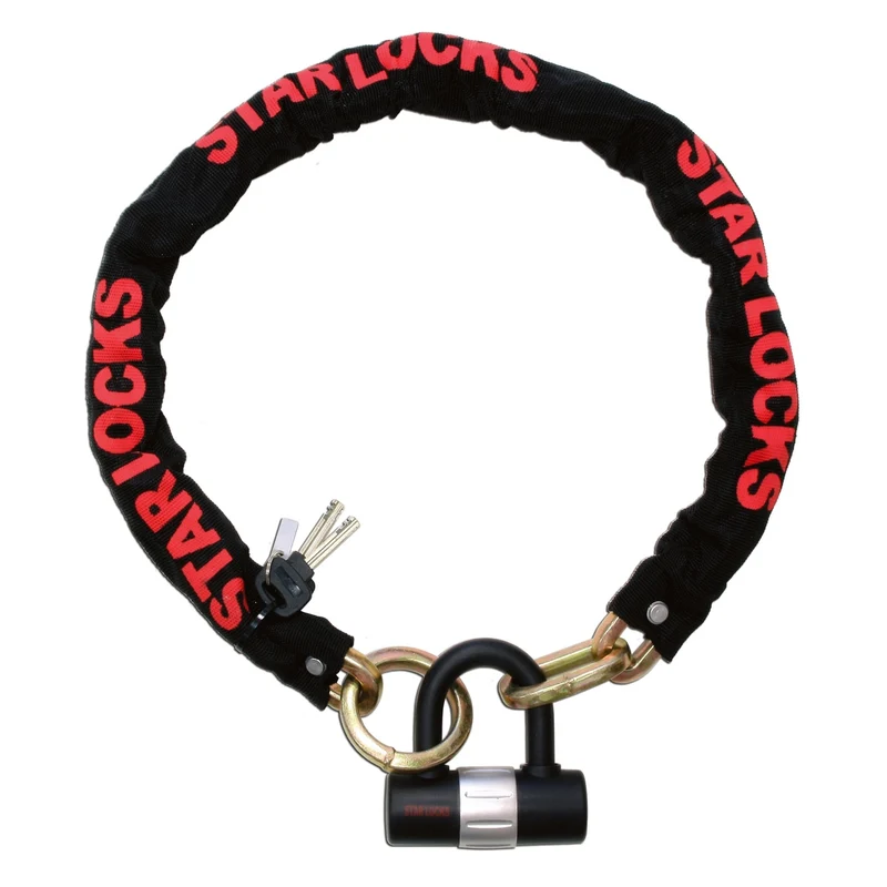 Chaine Antivol Moto Star Locks + Cadenas 10mm — 1 metre