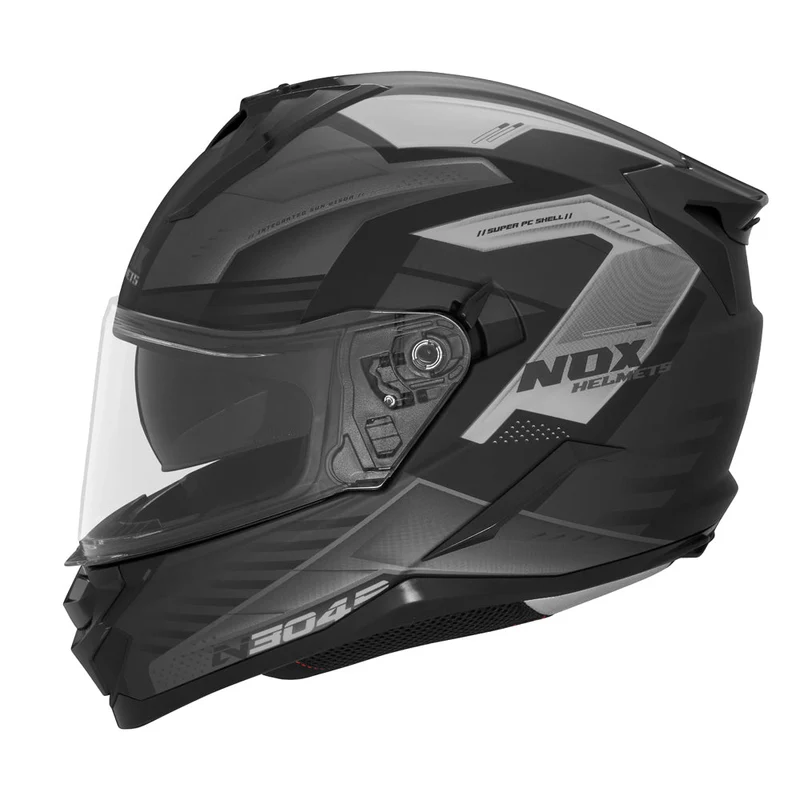 Casque Moto Intégral N304S Carver Noir Mat Titanium | NOX