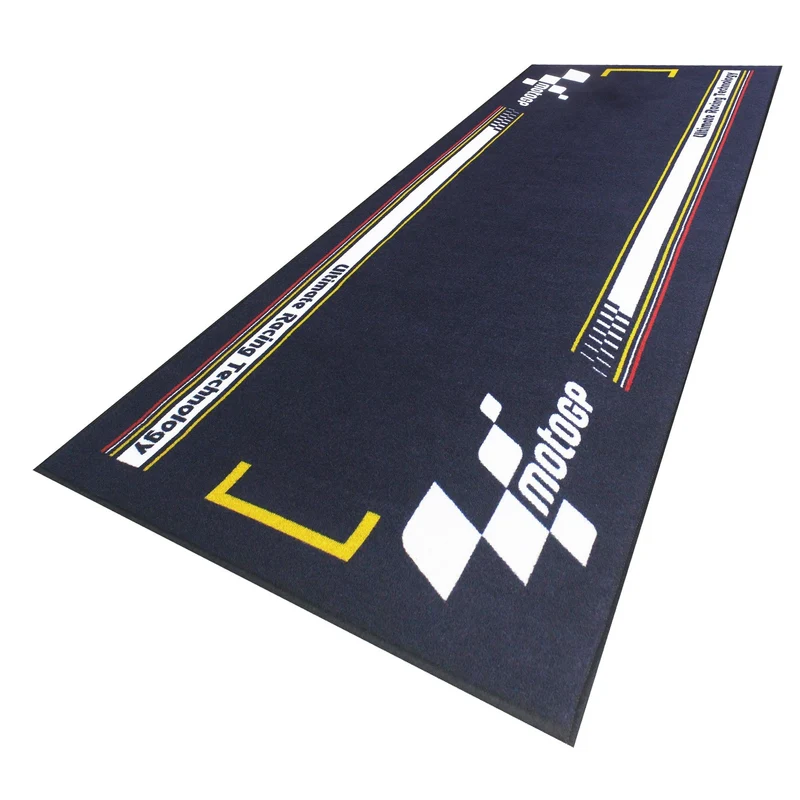 Tapis de Garage Moto MotoGP Series 4 | 190x80cm | Design Ligne Droite Circuit